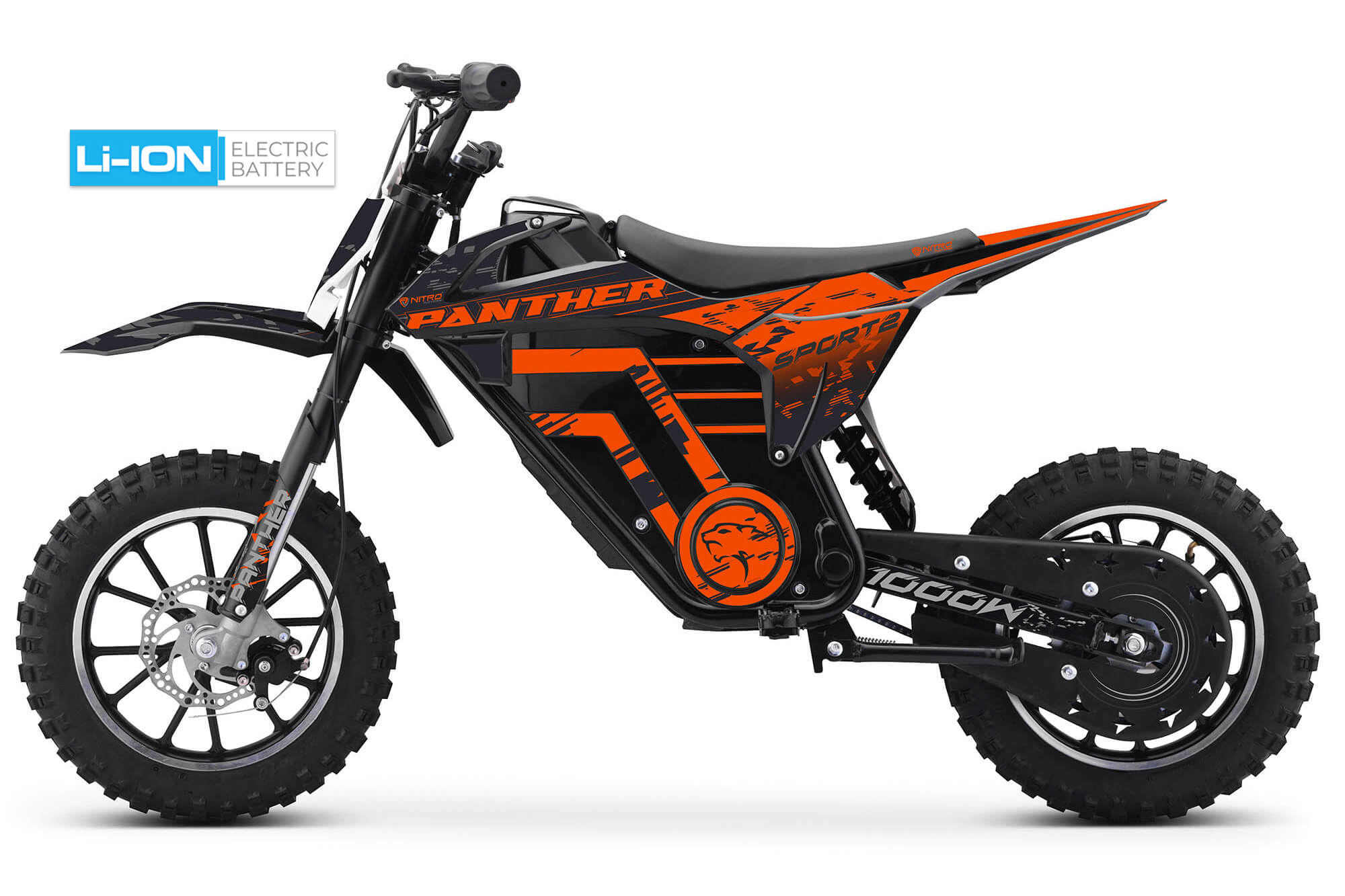 Panther 1000W 36V Elektrische Crosser met Lithium-Ion Accu en Borstelloze Motor